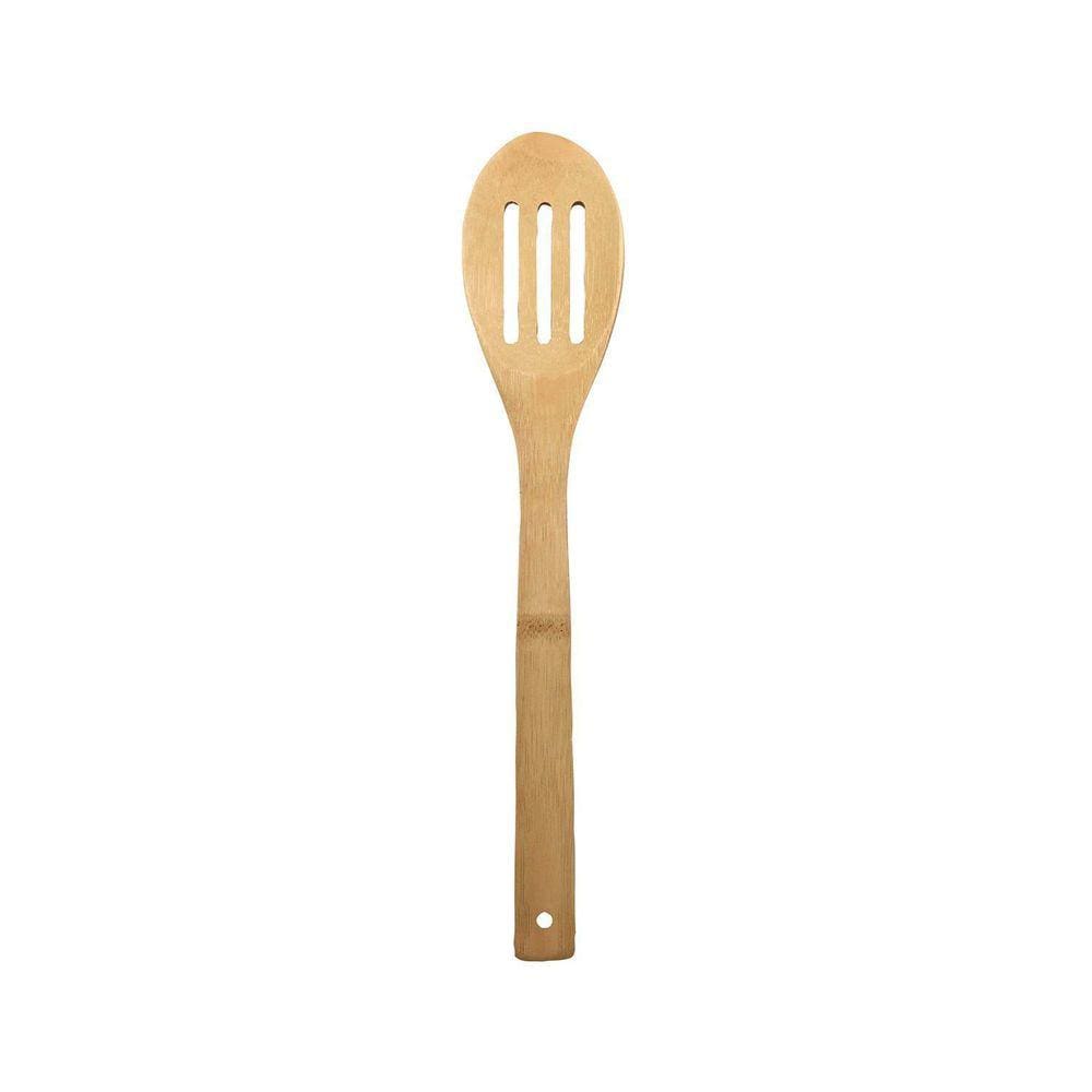 Colher Vazada De Bambu 30Cm - Mozcada