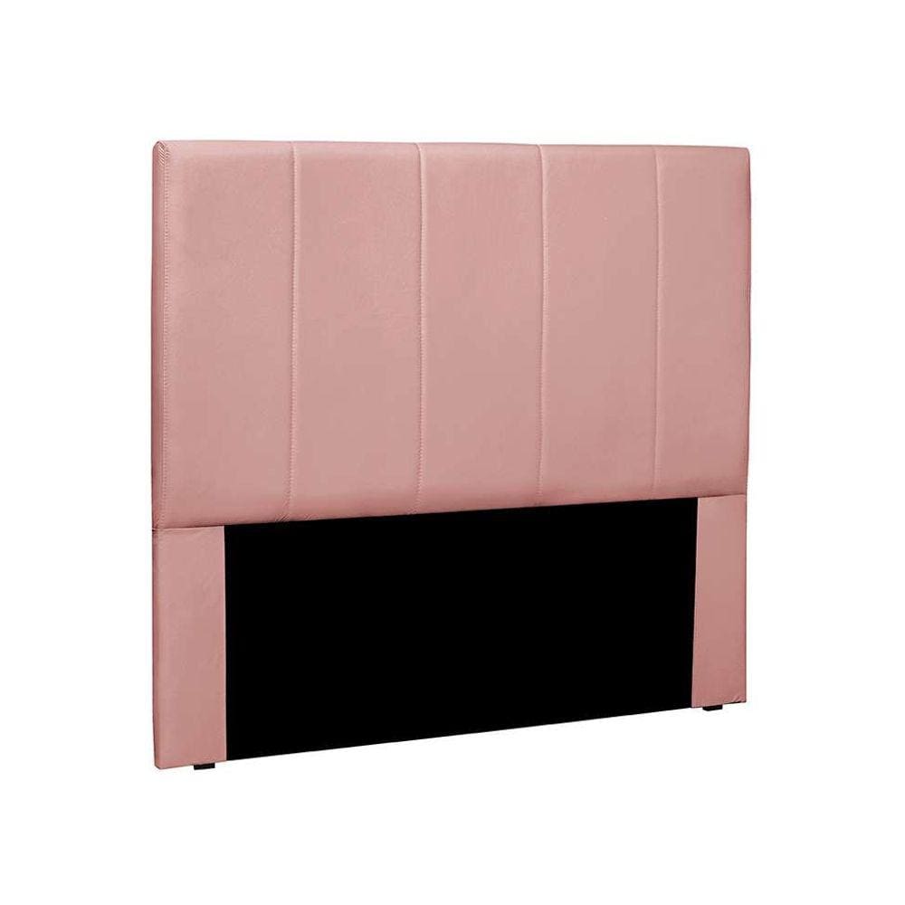 cabeceira solteiro ravenna veludo rosa
