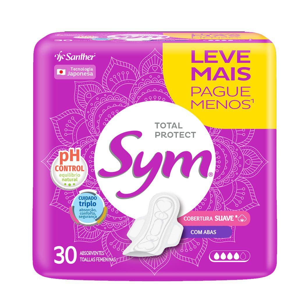 Absorvente Sym Suave Com Abas 30 Unidades