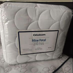 Pillow Top Solteiro Ortobom 200 Fios Percal 100% Algodão Hipoalérgico