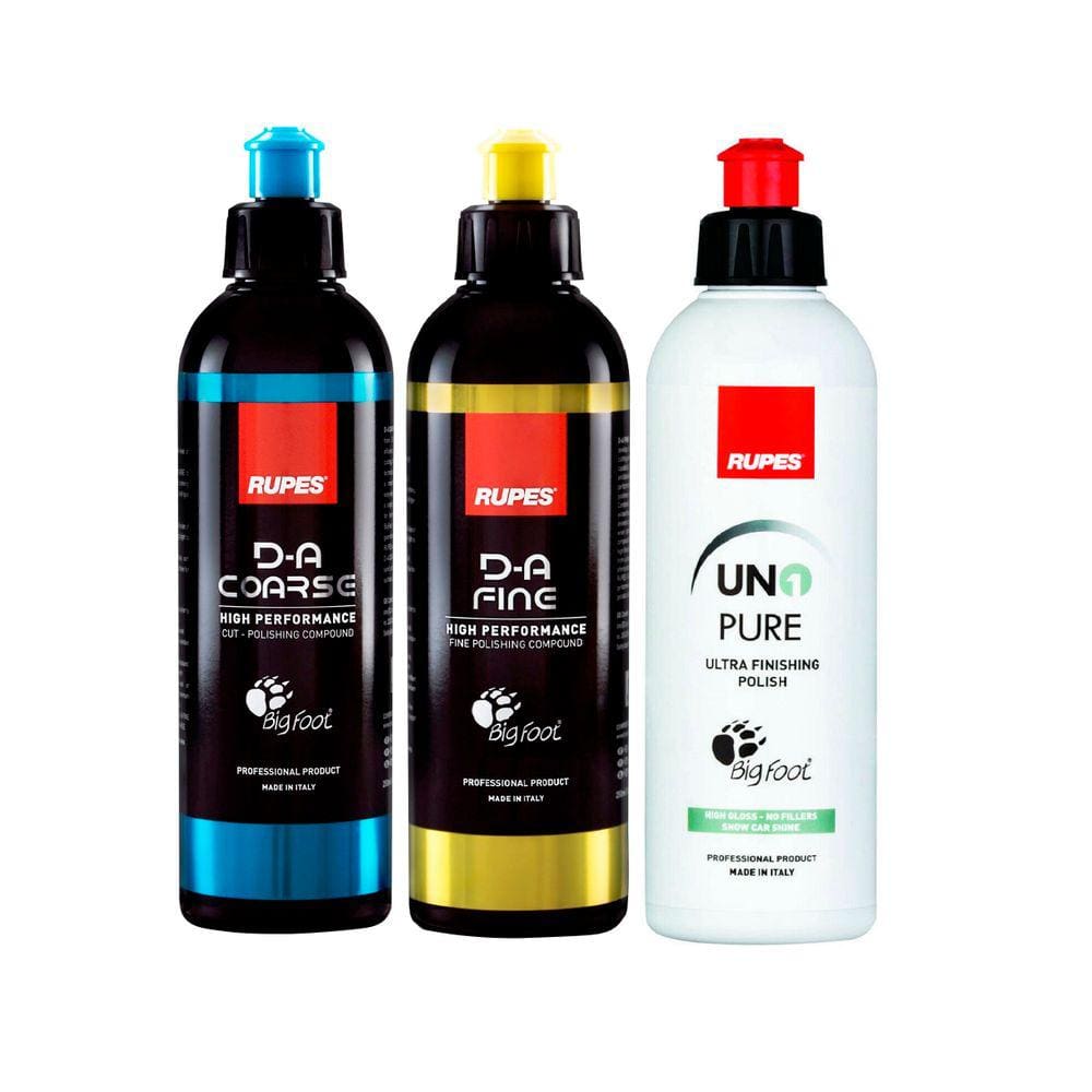 Kit 3 Compostos Rupes 250ml - Da Coarse + Da Fine + Uno Pure