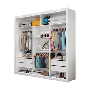Closet Casal Clarice 4 Gavetas Carioca Móveis Branco