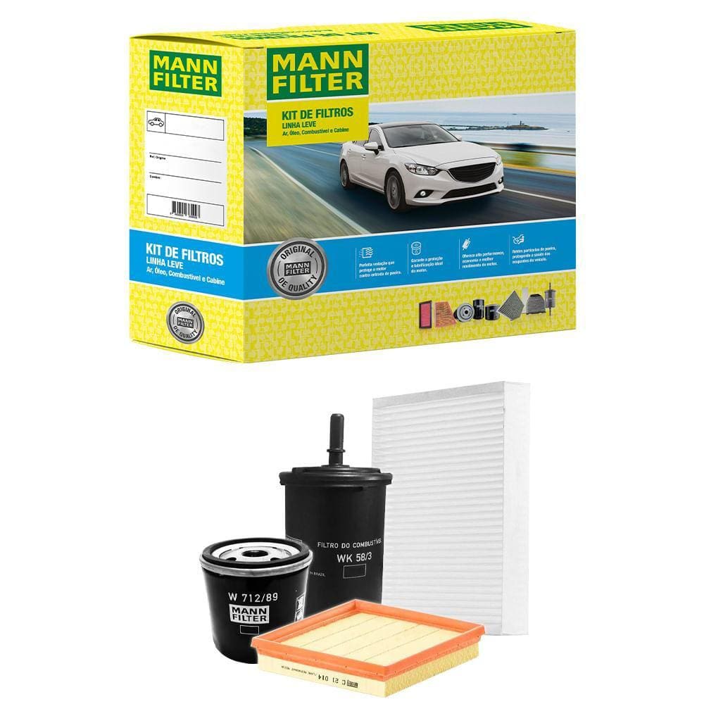 Kit Filtro Novo Polo 1.6 2018 A 2019 Original Mann-filter