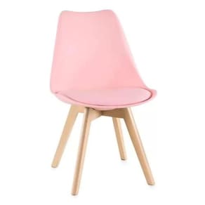 Cadeira Prizi Wood E75-Rosa.