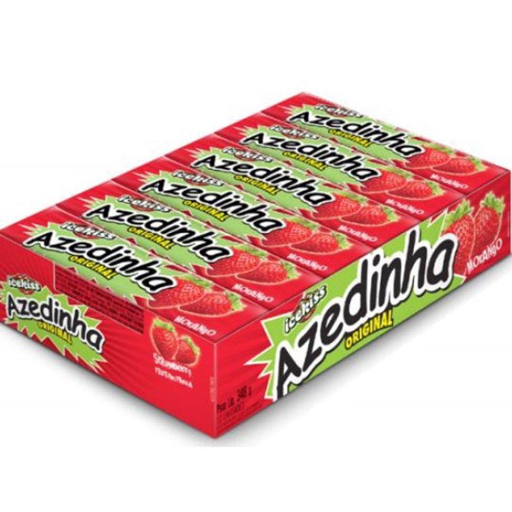 Bala Drops Icekiss Azedinha Morango Caixa C/12unid - 348g
