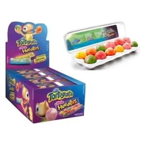 Chiclete Ovinho Huevitos Tortuguita  25g Caixa C/12unid - 300g