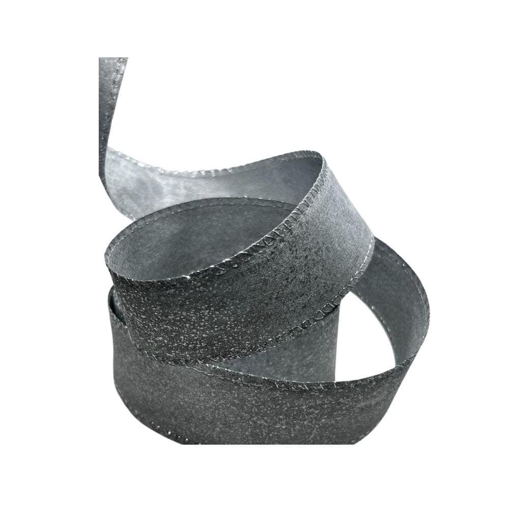 Rolo Fita Tnt Metal Com Fio Prata 40Mm Com 24,75 Mts.
