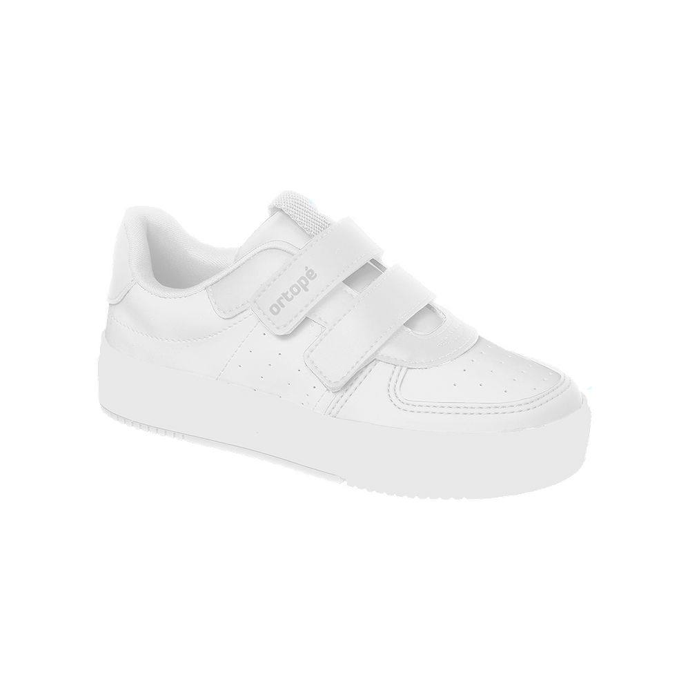 Tênis Infantil Feminino Ortopé Alive Teen Fecho Duplo Branco