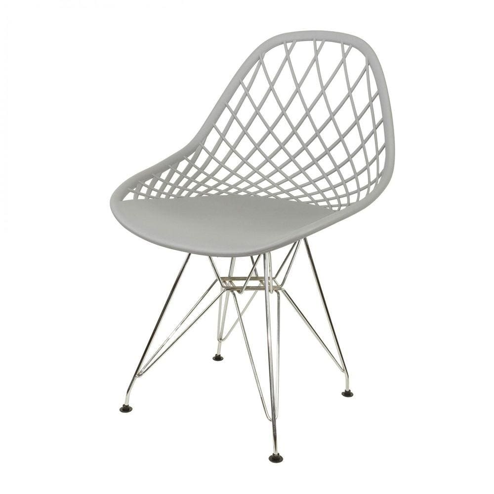 Cadeira Base Metal Kaila OR Design Cinza