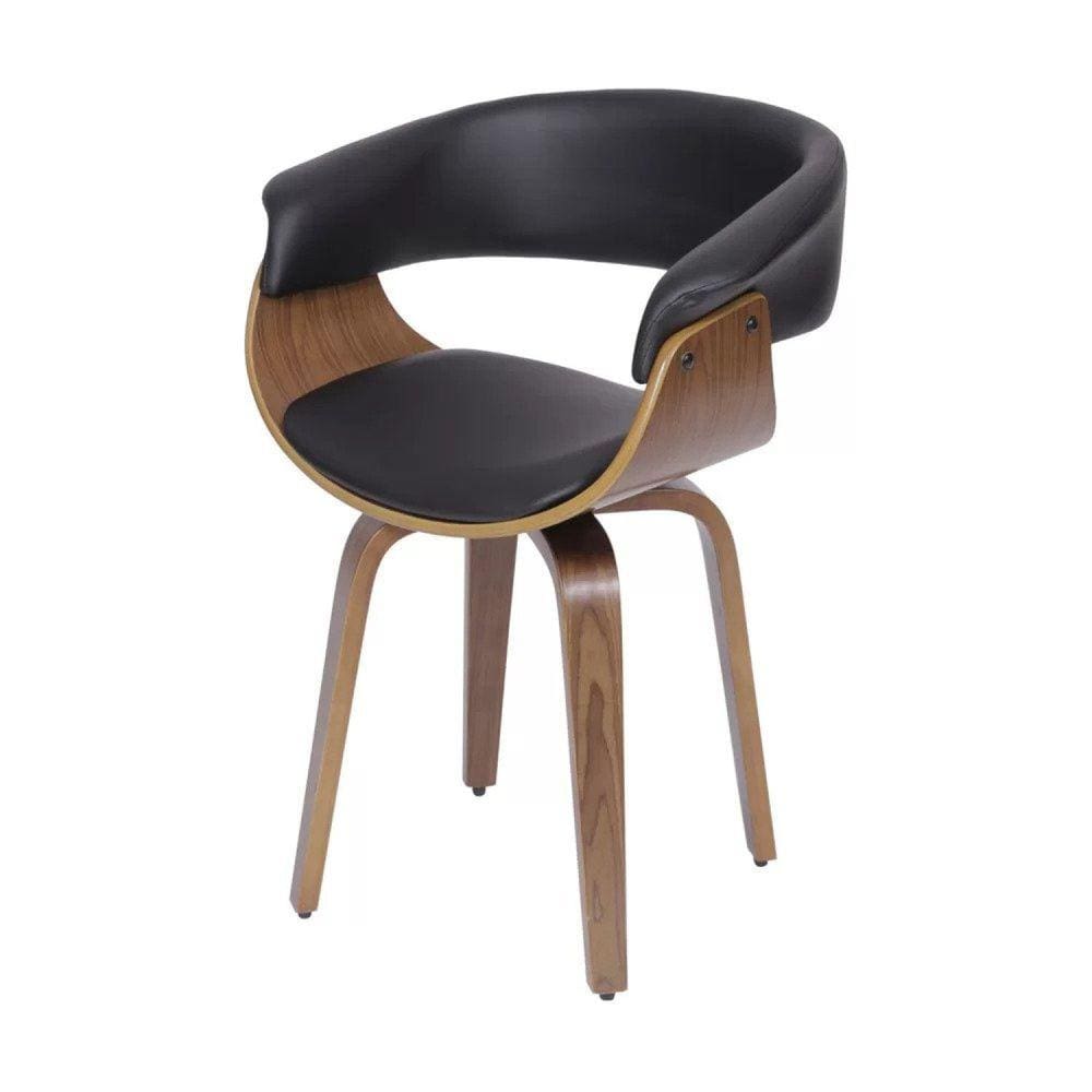 Cadeira Giratória Elba OR Design Preto/Marrom