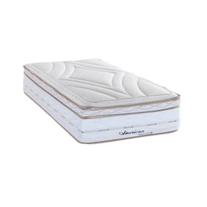 Colchão Mola Maxspring 88x188x33cm Meca American One Side Pillow Herval Branco