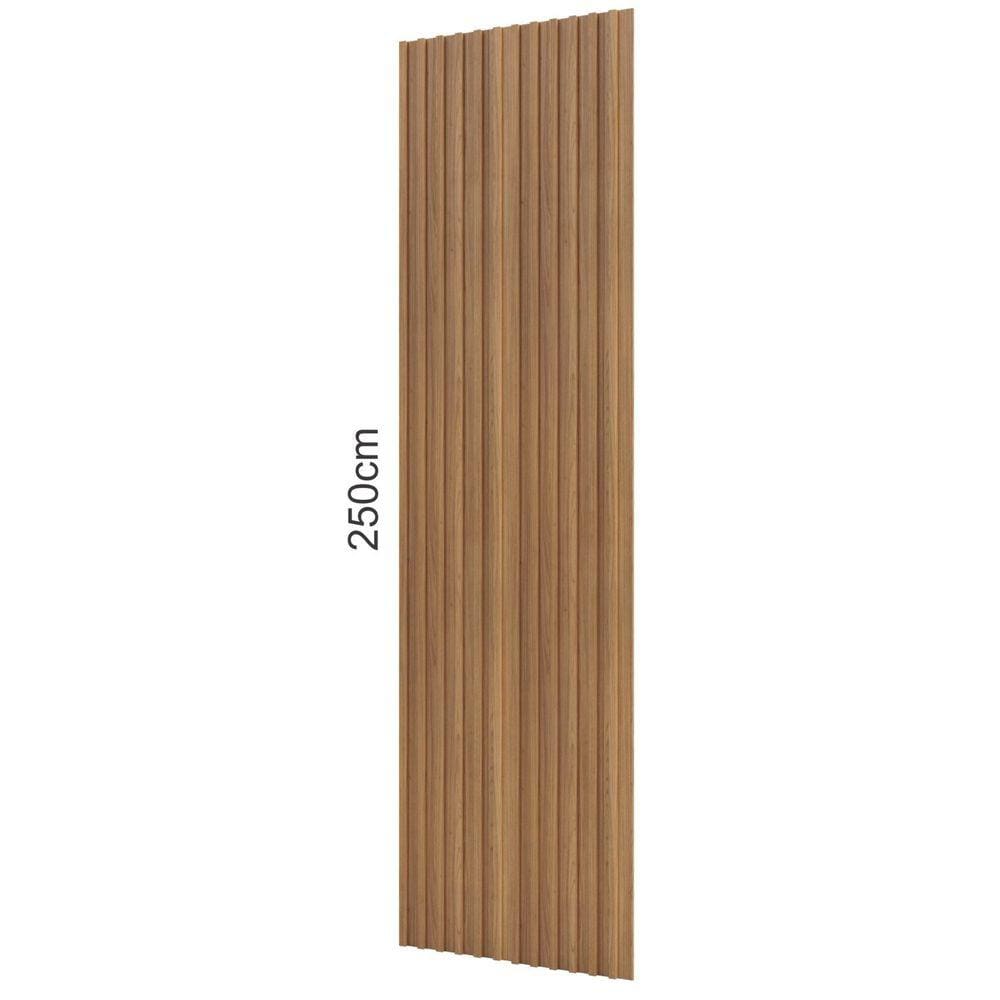 Painel Ripado 250x89,5cm Marrom Pradel Móveis Freijó/Madeirado