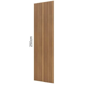 Painel Ripado 250x89,5cm Marrom Pradel Móveis Freijó/Madeirado