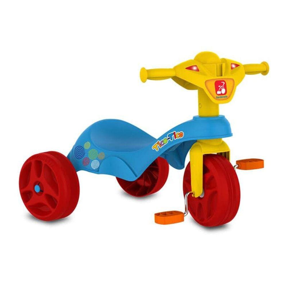 Triciclo Infantil Bandeirante Tico-Tico Club de Pedal Suporta até 19 Kg - Azul