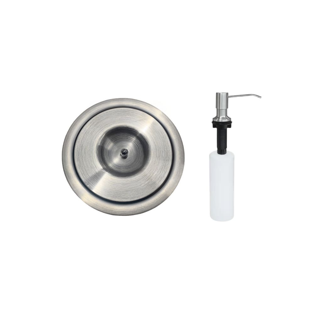 Kit Lixeira Embutir 3L Tampa Escovada + Dosador Detergente