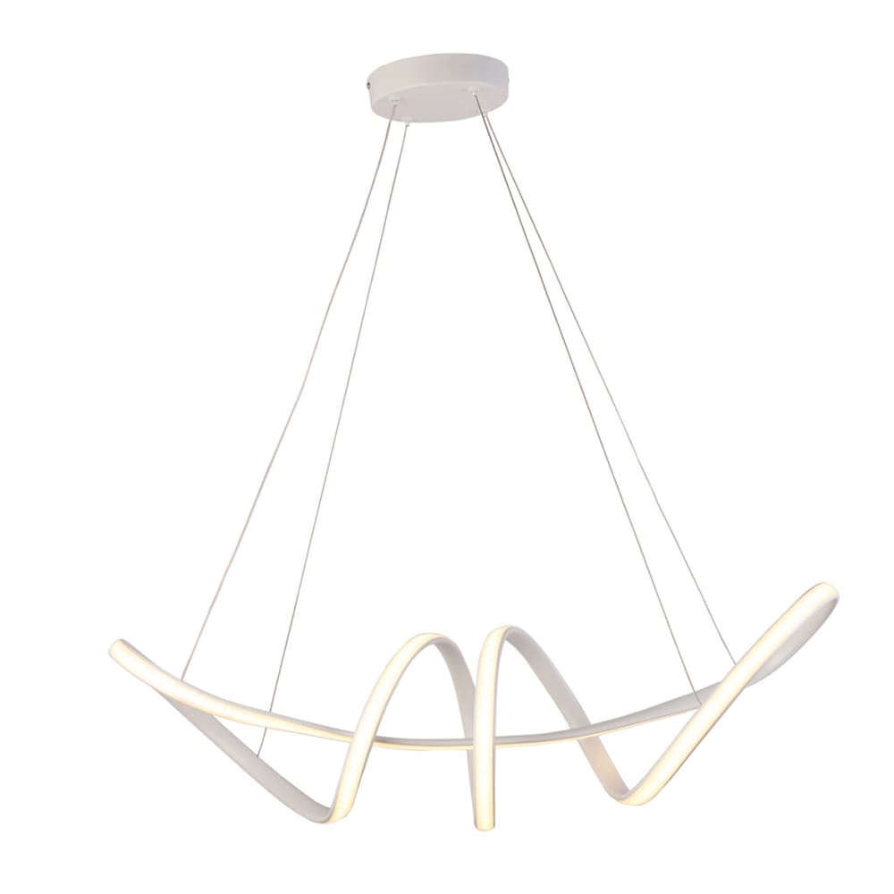 Pendente Strip 41W 77X22xh22cm 2 Metros De Cabo - Branco