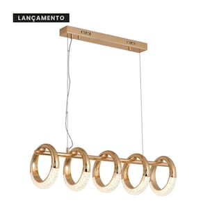 Pendente Diamond 80X21x21- Cristal E Metal Rose Gold