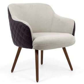 Poltrona Tressê Pés Madeira Jade B-183 Corano Marrom