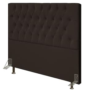 Cabeceira Casal King 193Cm Diamante D10 Suede Marrom
