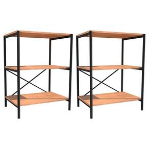2 Sapateiras Hall De Entrada 60Cm Demolição/Preto Artefamol