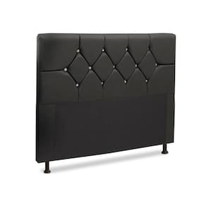 Cabeceira Box Solteiro 90Cm França Corino Preto