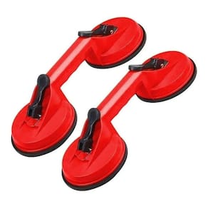 Par Ventosa Dupla Super Fixação 80kg P/porcelanatos E Vidros
