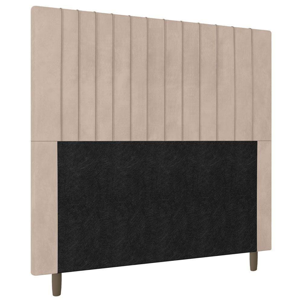 Cabeceira Cama Box Casal Nala 140cm Suede Bege