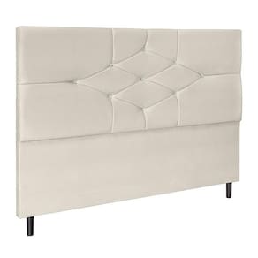 Cabeceira Camboriú Para Cama Box Queen 164 Cm Suede Bege