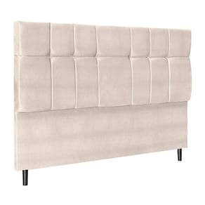 Cabeceira Paris Para Cama Box King 195 Cm Suede Bege