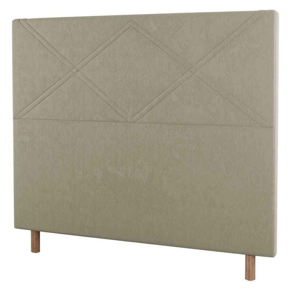 Cabeceira Cama Box Casal Queen Size Cairo 160cm ano Bege