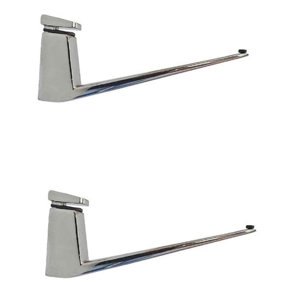 Suporte Para Prateleira Vidro/Madeira Omega 4 Peças