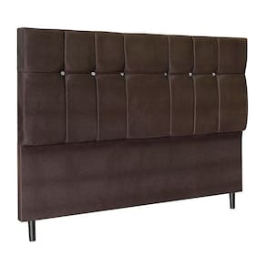 Cabeceira Paris Para Cama Box Queen 164 Cm Suede Marrom