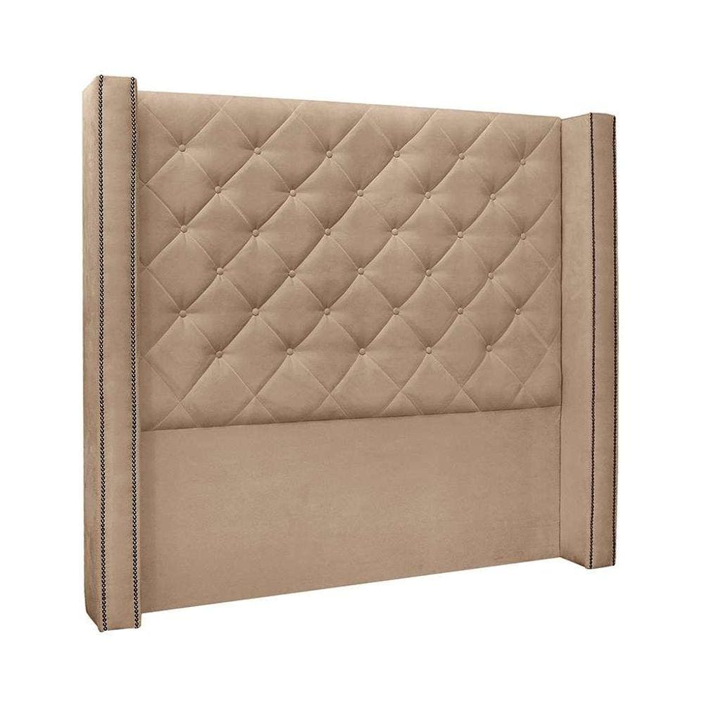 cabeceira solteiro vicenza suede bege