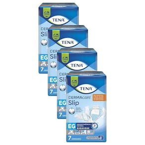 Kit 4 Fraldas Geriátrica Tena Dermacare Slip Ultra M com 8 unidades