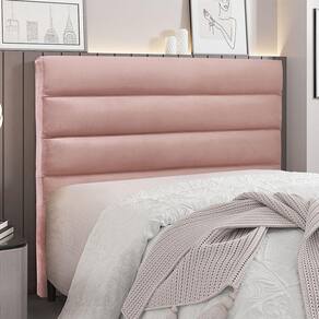 Cabeceira Para Cama Box King La Italiana 195Cm Veludo Rosa