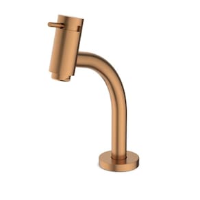 Torneira De Mesa Para Banheiro Bica Baixa Basic Rose Gold Matte Celite