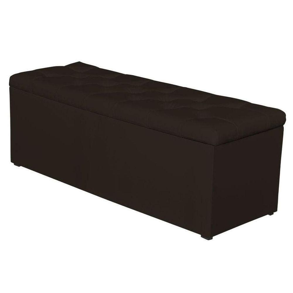 Calçadeira Baú 140cm Paris Corino Marrom