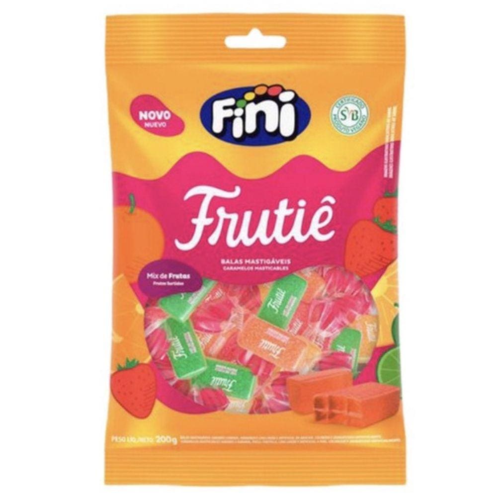 Bala Vegana Fini Frutiê Mix de Frutas 200g