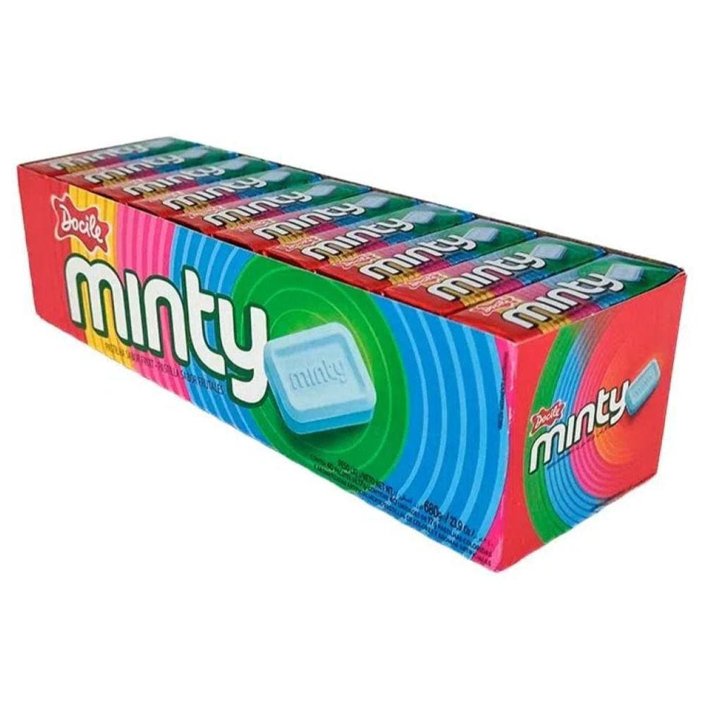 Pastilha Minty Docile Frutas 17g Caixa C/40unid - 680g