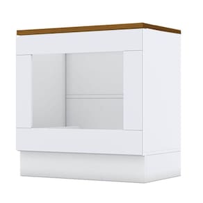 Balcão Forno de Embutir Americana Branco com Tampo para Cooktop Nature - Henn