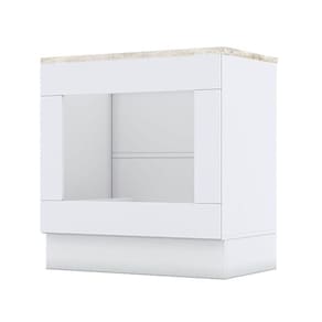Balcão Forno de Embutir Americana Branco com Tampo para Cooktop Calcare - Henn