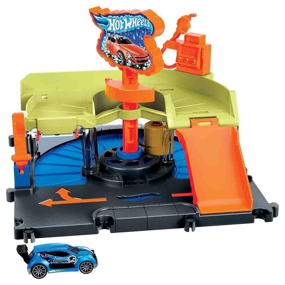 Pista hot wheels city downtown fuga do dinossauro na oficina