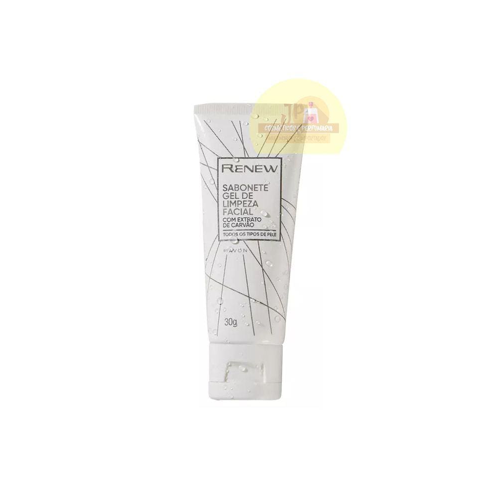 Avon Sabonete Gel de Limpeza Facial Renew 30g Antioxidante Carvão