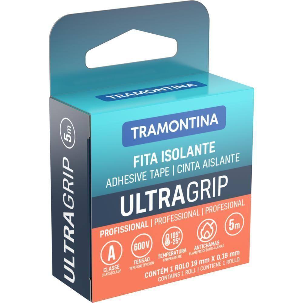 Fita Isolante Classe A 0,18X19 Mm Tramontina Preta 5 M