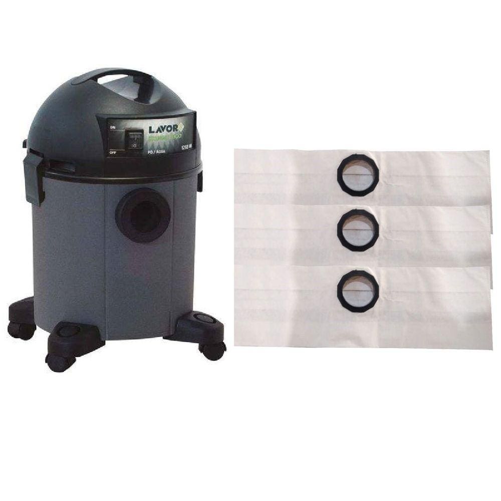 Saco Descartável Aspirador Pó Lavor Wash Compact Eco 22 L C/ 03 Un.