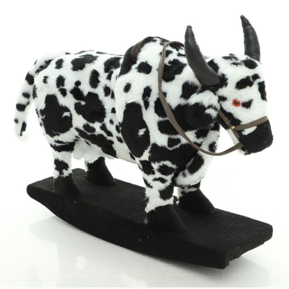 Vaca Malhada De Pelúcia Vaquinha De Balanço Mimosa Grande
