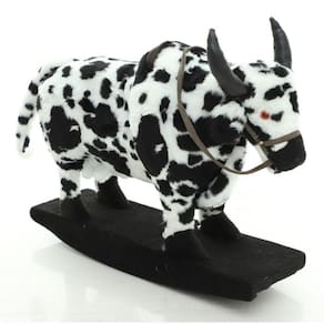 Vaca Malhada De Pelúcia Vaquinha De Balanço Mimosa Grande