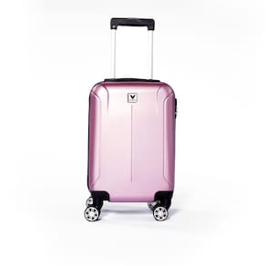 Mala de Bordo Pequena para Viagem Vilabon Vb0219 Abs Cadeado Integrado Rodas Duplas 360 Rosa Tam P