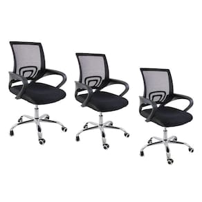 Kit 3 Cadeiras de Escritorio Begonia Tela Mesh Ergonomico