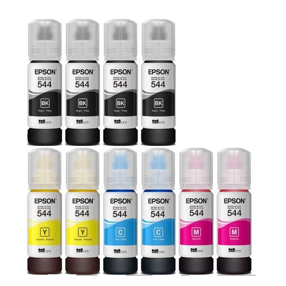 10 Refil Para Epson T544 L3210 L3250 L5197